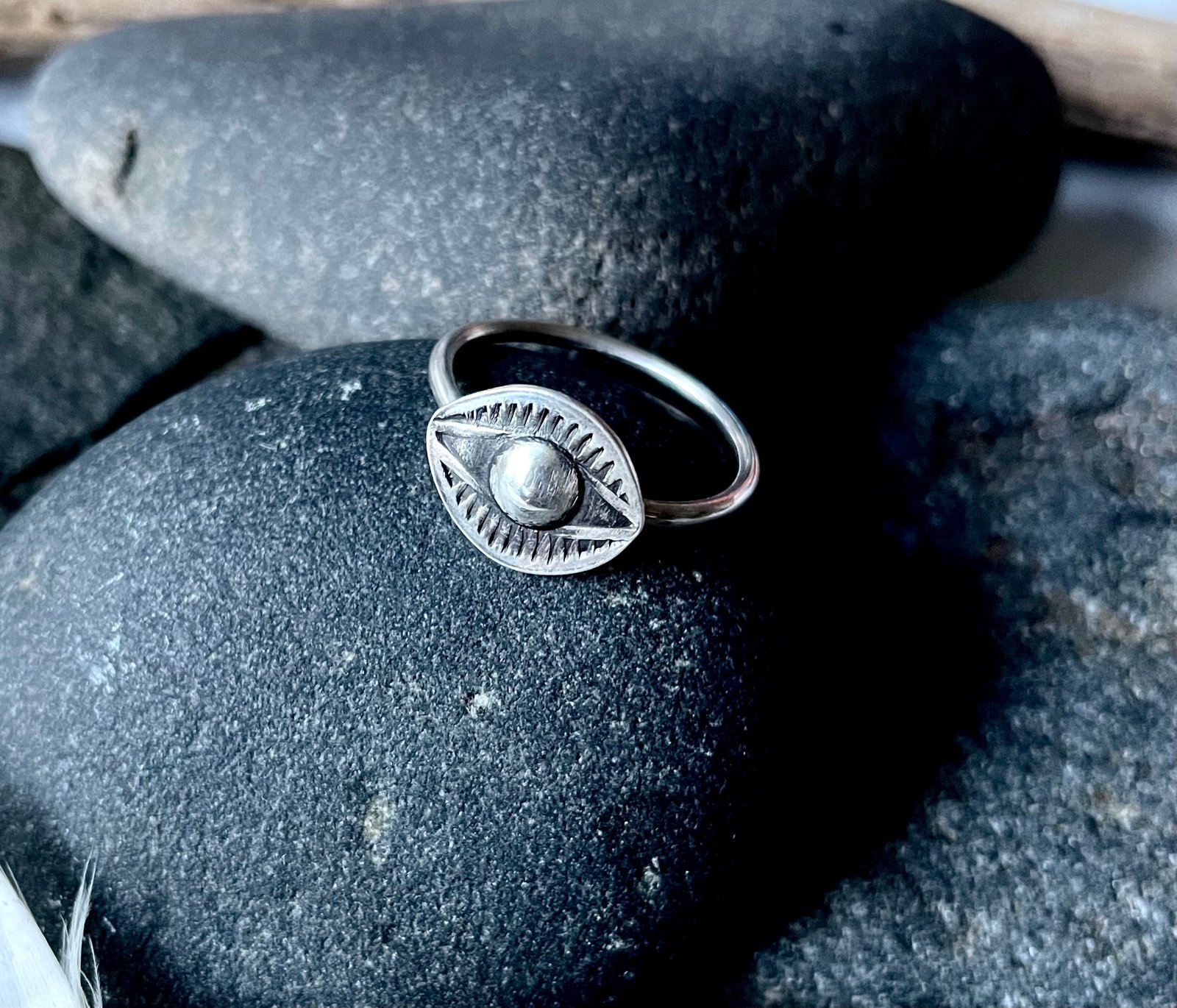 Buy MISS JO 92.5 Sterling Silver Stone Studded Evil Eye Ring - Ring for  Women 24620198 | Myntra